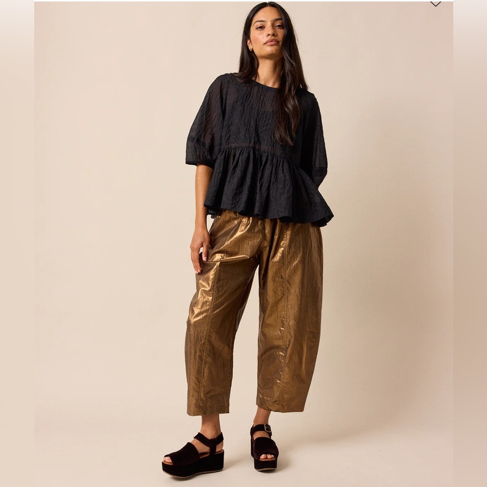 Beyond Nine Limited Edition Bronze Mabel Linen Trousers